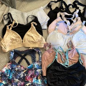 9 nursing bras - all fit like medium